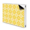 tulup.si Dekoracija za radiatorje Rumeni beli vzorec 80x60 cm