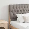 vidaXL Tapecirano vzglavje Taupe 180 cm Masivno borovo les