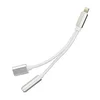 OEM AUX 2-v-1 adapter Lightning (moški) na Lightning (ženski) / 3,5 mm jack (ženski), srebrne barve