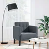 Sofa s naslonima za ruke tamno siva 53 cm baršunasta