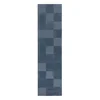 Temno moder ročno tkan volnen tekač 60x230 cm Checkerboard – Flair Rugs