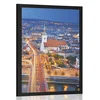 Plakat pogled na nočno Bratislavo - 60x90 black
