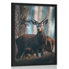 Plakat jelen v gozdu - 30x45 no frame