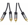 PremiumCord Zaščiten kabel HQ 2x CINCH-2x CINCH M/M 1,5 m