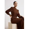 Trendyol Modest Ženska haljina Tctss26Eb00034, Smeđa