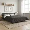 Zimska pokrivača Antracit 200 x 220 cm Mikrofibra i teddy flis