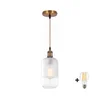 BRILAGI - LED luster na sajli RETRO GLASS 1xE27/60W/230V prečnik 14 cm zlatna/bela