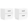 vidaXL Nočna omarica 2 pcs Bela visok sijaj 43 x 34,5 x 44,5 cm