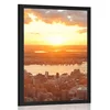 Plakat sončni zahod nad New Yorkom - 40x60 no frame