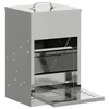 Feeder s nogom za piliće Srebrno 25 x 42 x 40 cm Cinkani čelik