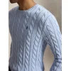 Polo Ralph Lauren PULL COL ROND EN MAILLE TORSADEE Modra