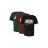 JACK & JONES Majica rjava / temno zelena / črna / bela