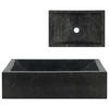 Umivaonik 45 x 30 x 12 cm mramorni visoki sjaj crni