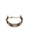 Addicted2 Verižica Heritage choker placcato oro 18kt con le teste di leoni zlata/črna