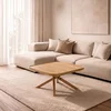 Hanah Home klub sto Oscar Kare 100, 100 cm, hrast