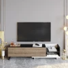 Hanah Home TV Komoda Parion, 165x41x35 cm, Belo-Crno-Orah