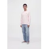 HOLLISTER Majica pastelno roza/bela