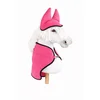 BB Komplet Hobby Horse A3: preproga iz flisa + glušniki - neonsko roza