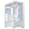 Asus Računarsko kućište A31 Plus TG, ARGB, Mid-tower, ATX, 4x ARGB, 120mm kuleri, Bijelo