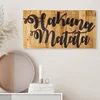 Atelier Del Sofa Zidna dekoracija Hakuna Matata Motto, 30x3x58 cm, Smeđe boje