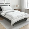 vidaXL Set odeje in blazine 3 pcs 140x220 cm 4 letni časi 350 GSM Bela
