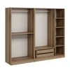 Hanah Home Kale 190 Dore v2 Garderober, 225x190x52cm, Braon