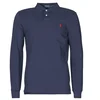 Polo Ralph Lauren Polo majice dolgi rokavi POLO AJUSTE DROIT EN COTON BASIC MESH LOGO PONY PLAYER Modra
