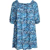 Swim by Zizzi Poletna obleka Scami modra/encijan/bela