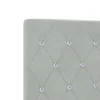 vidaXL LED vzglavnik s kristalnimi gumbi, tufted, svetlo sivi 90 cm, žamet
