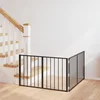 Vrata za pse 2 pcs Crna 100 x 60 cm Cinkani čelik