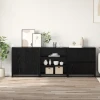 Kreveta 3 pcs Crni hrast 70 x 41 x 75 cm Konstruirano drvo
