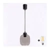 Brilagi - LED luster na sajli R GLASS 1xE27/60W/230V O 14 cm crna/dimljeno-siva
