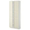 METOD Visoki element s policama, bela/Bodbyn prljavobela, 80x37x200 cm