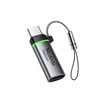 Lightning v USB-C OTG adapter Mcdodo OT-6010 60W, polnjenje in prenos podatkov, z vrvico - black