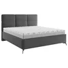 Carryhome OBLAZINJENA POSTELJA 160 cm x 200 cm , tekstil antracit