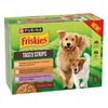 Friskies Tasty Strips vrečke za pse piščanec, puran, raca v omaki 12 x 85 g