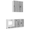 vidaXL Set omar s predalom s polico 5 pcs Siva Sonoma Konstruiran les
