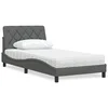 vidaXL vidaXL Postelja z vzmetnico temno siva 100x200 cm blago, (21792665)