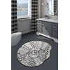 Lessentiel Maison Prostirka za kupatilo 100cm Crno-Bela