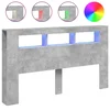 Vidaxl LED posteljno vzglavje betonsko sivo 180x18,5x103,5 cm inž. les