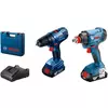 Set akumulatorskog alata Bosch GDX 180-LI + Bosch GSR 180-Li; 18V; 2x2,0 Ah (06019G5222)