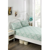 Lessentiel Maison Set Čaršav i 2 jastučnice Post, 160x200 cm, Zeleni