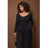 Trendyol Curve Ženska bluza Tbbaw26Af00124, Crna