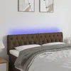 Vidaxl vidaXL Vzglavje postelje z LED diodo temno rjavo 144x7x78/88 cm blago