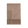GOBI Cashmere Šal Unisex Cashmere Fringed Scarf temno siva