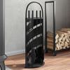 Set alata za kamin od 5 dijelova 23x15x66 cm čelik