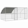 Kavez za piliće 2 pcs Srebrno 400 x 200 x 200 cm Čelik i PE