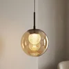 Searchlight LED-visoka svetilka Solis, z enim svetlobnim virom, bronasta, steklo, 2.700 K - Dnevna soba/jedilnica - bronasta, rjavo obarvana