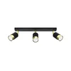 Sollux SL.1071 - Reflektorsko stropno svetlo NERO 3xGU10/40W/230V crna/zlatna