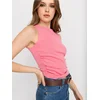 Sinsay - Pamučna bluza bez rukava sa dekorativnim naborima - hibiskus
